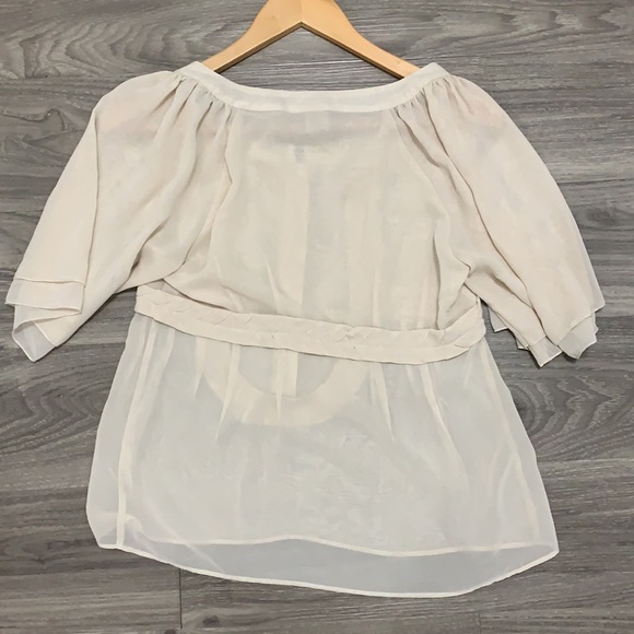 Fancy flowy top beige - Picture 4 of 5